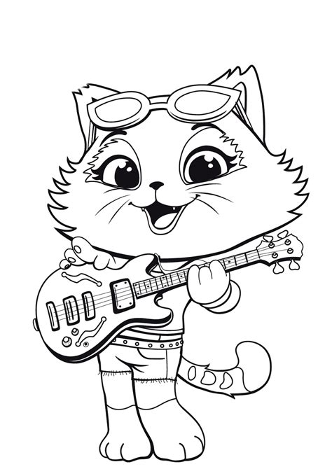 cat coloring sheet printable