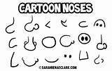 Cartoon Noses Draw Coloring Book sketch template