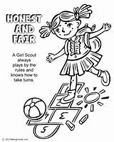 Coloring Scout Girl Fair Honest Daisy Pages Scouts Honesty Law Petal Book Petals Color Activities Lupe Girls Makingfriends Printable Print sketch template