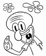 Squidward Coloring Pages sketch template