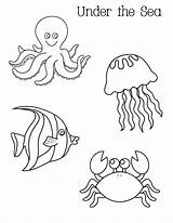 Coloring Under Pages Sea sketch template