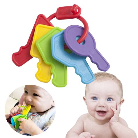 innoka baby teething toys teether keys teething ring infant baby gift