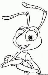 Bugs Flik Colouring Letscolorit Drawings sketch template