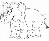 Elephant Coloring Cartoon Pages African Color Asian Drawing Printable Pdf Book Colouring Small Print Toddlers Piggie Kids Letter Getcolorings Getdrawings sketch template