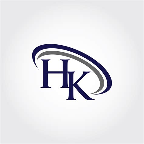 monogram hk logo design  vectorseller thehungryjpeg