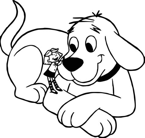 printable clifford  big red dog coloring pages