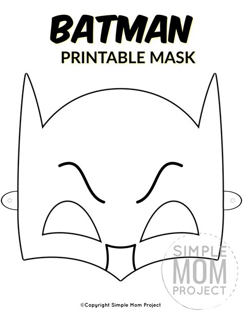 printable batman mask templates   mask  kids batman