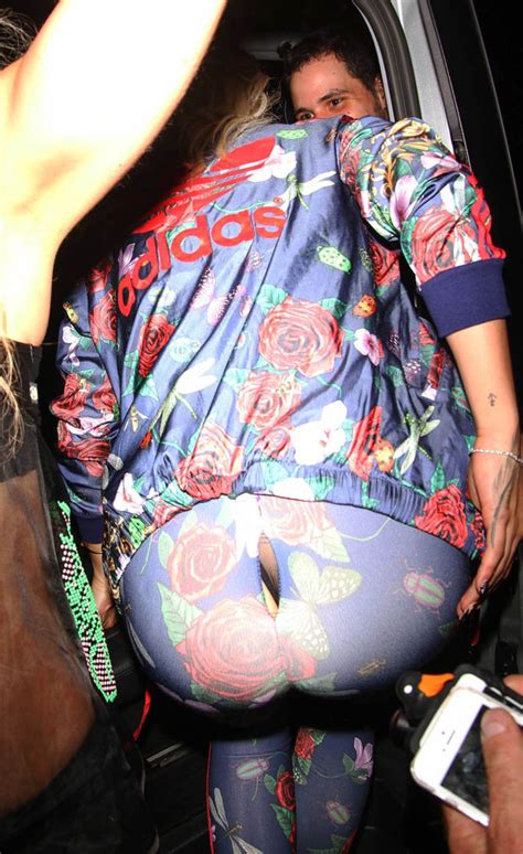 Rita Ora Exposes Knickers After Adidas Originals Launch