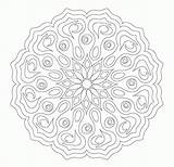 Coloring Pages Complex Flower Mandala Printable Popular Complicated Coloringhome sketch template