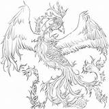 Phoenix Tattoo Designs Coloring Pages Wip Tattoos Rising Bird Template Deviantart Pheonix Sketch Sleeve Meaning sketch template