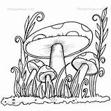 Mushroom Coloring Pages Forest Toadstool Drawing Trippy Printable Drawings Stampotique Getcolorings Getdrawings Paintingvalley Collection sketch template