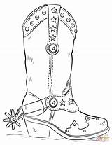 Cowboy Boot Boots Coloring Drawing Pages Hat Draw Line Printable Crafts Shoes Cowgirl Template Western Kids Supercoloring Outline Clip Sheets sketch template