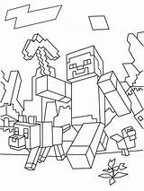 Lego Minecraft Coloring Pages Getcolorings Printable Color sketch template