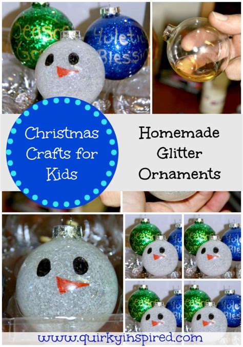 christmas crafts  kids glitter ornaments