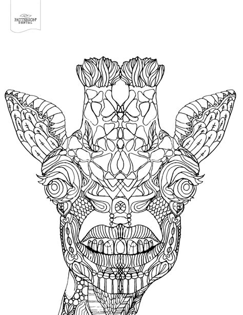 giraffe coloring pages  adults