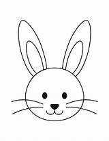 Bunny Coloring Easter Rabbit Face Head Simple Outline Line Pages Printable Hase Clipart Primarygames Colouring Clip Color Drawing Template Malvorlage sketch template