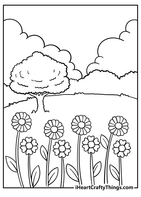nature coloring pages  kids printable