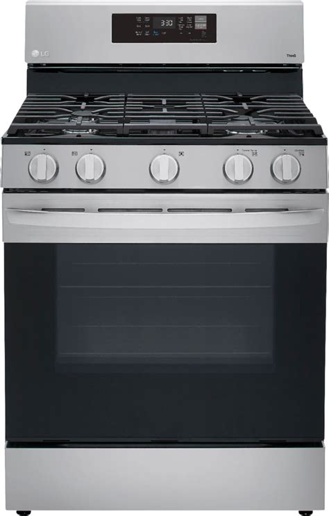 lg  cu ft freestanding single gas convection range  wideview window  airfry