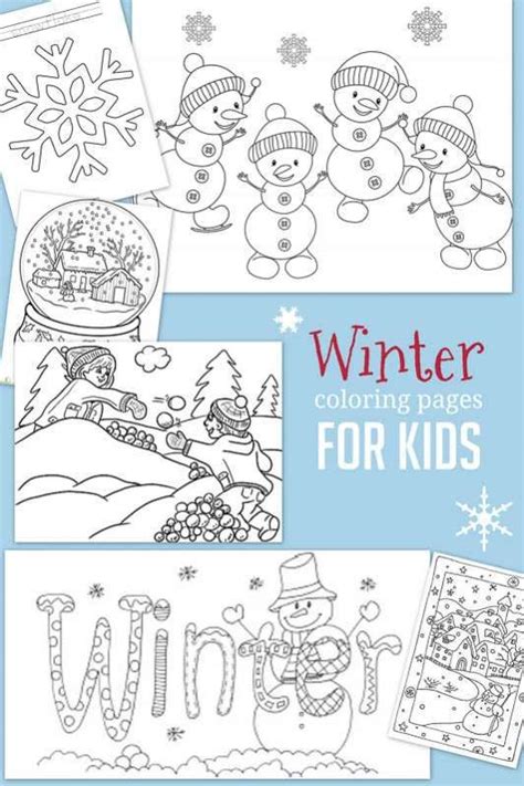 printable winter coloring pages  kids adults coloring pages