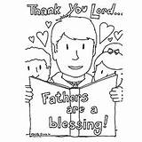 Fathers Blessing Father Pages Coloring Reading Book His Kids sketch template