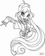 Bloom Coloring Pages Winx Club Disco Drawing Printable Template Color Print Sketch Drawings sketch template