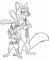 Zootopia Coloring Pages Hopps Nick Judy Wilde Characters Para Colorear Zootropolis Pdf Disney Print Fuentes Printable Color Colouring Clipart Visit sketch template