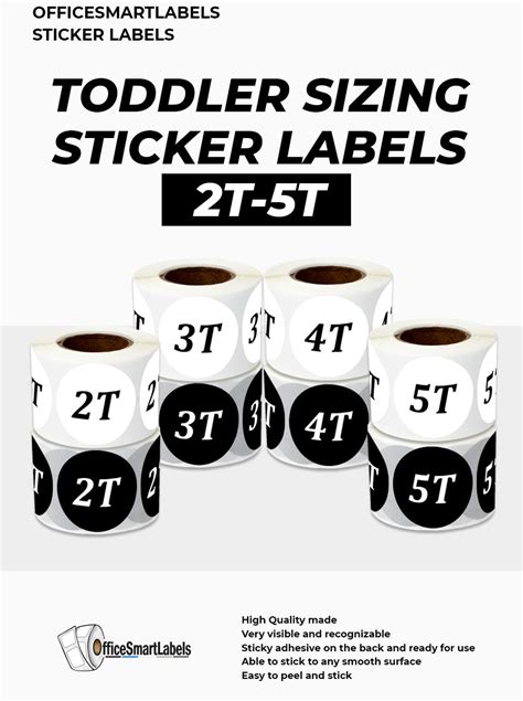 amazoncom  labels toddler size  stickers  years   retail clothing sizing