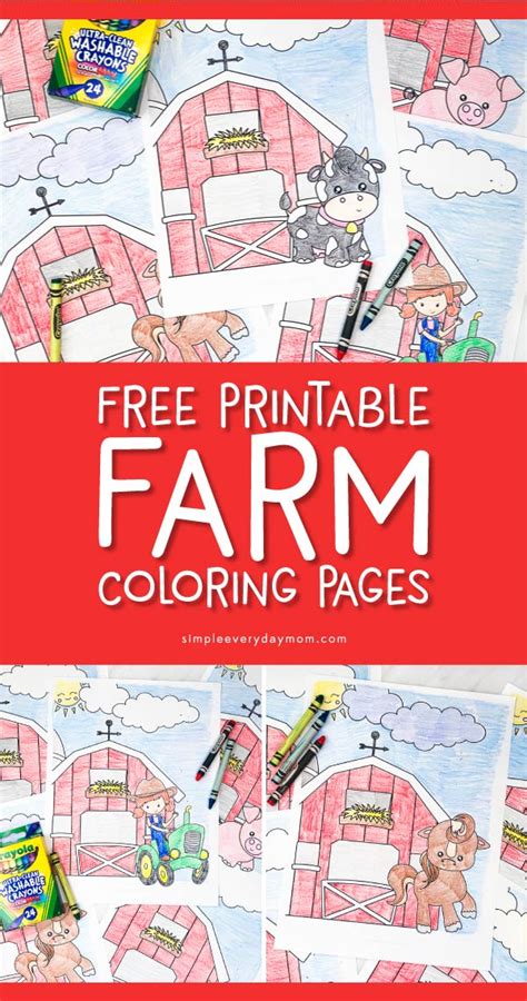 printable farm animal coloring pages farm animals preschool