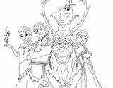 Frozen Coloring Character Disney Medium Pages sketch template