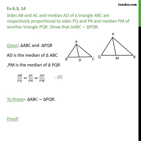 Ex 6 3 14 Sides Ab Ac And Median Ad Of A Triangle Abc