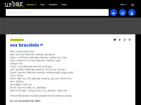 Urban Dictionary Sex Bracelets