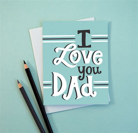 love  dad fathers day card  paint