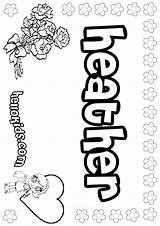 Heather Coloring Name Color Pages Hellokids Girls Template Names Print sketch template