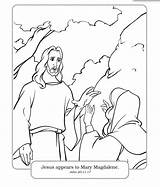 Resurrection Risen Appears Anoints Magdal sketch template