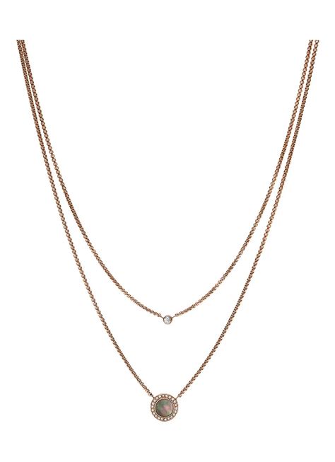 fossil ketting met parel de bijenkorf fossil gold necklace clothes  women outerwear