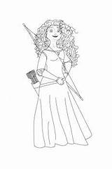 Merida Coloring Pages Disney Bow Princess Brave Printable Her Arrows Shows Off Colouring Drawing Arrow Choose Board sketch template