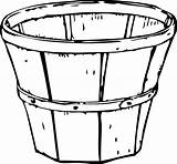 Basket Bucket Drawing Apple Clipart Clip Coloring Apples Wooden Outline Transparent Empty Svg Printable Template Barrel Cliparts Library Bushel Bin sketch template