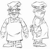 Chef Coloring Pages Swedish Drawing Fat Muppets Stamps Sweetish Getcolorings Deviantart Chefs Getdrawings Printable sketch template