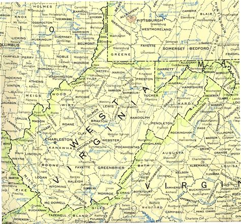 west virginia base map