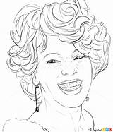 Houston Whitney Draw Singers Famous Step Webmaster Drawdoo sketch template