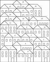 Hillside Houses Coloring Quilts Sheet Quilt Pretty Little sketch template