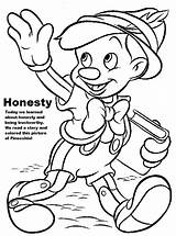 Coloring Honesty Pages Sheet Pinocchio Template Kids Sign Pdf Activities Disney Sheets Printable Colouring Color Clipart Print Lessons Trustworthiness Library sketch template