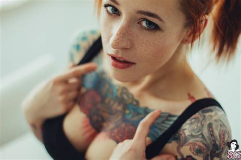janesinner suicide redhead model women freckles face