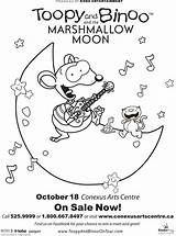 Binoo Toopy Coloring Pages Colouring Marshmallow Moon Cartoons sketch template