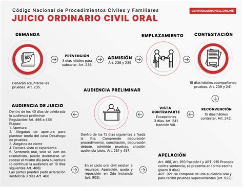 Etapas Procesales Del Juicio Ordinario Civil Oral En El Código Nacional