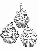 Coloring Pages Cupcake Cupcakes Printable Food Adult Kids Sheets Colouring Drawing Fun Books Printables Zentangle Pdf Dessin Choose Board Coloriage sketch template
