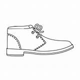 Shoes Oxford Shoe Vector Outline Isolated Oxfords Icon Style Illustrations Background Stock Symbol Illustration sketch template