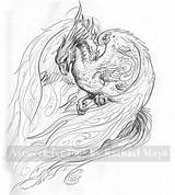 Phoenix Sketch Whitefire Tattoo Deviantart Drawing Drawings Body Tattoos Spin Head May Choose Board Bird sketch template