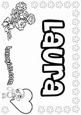 Laura Coloring Pages Name Color sketch template