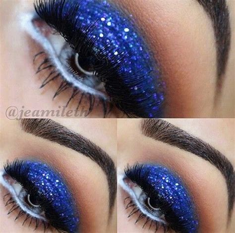 blue glitter eye makeup makeup tutorial eyeliner blue glitter eye